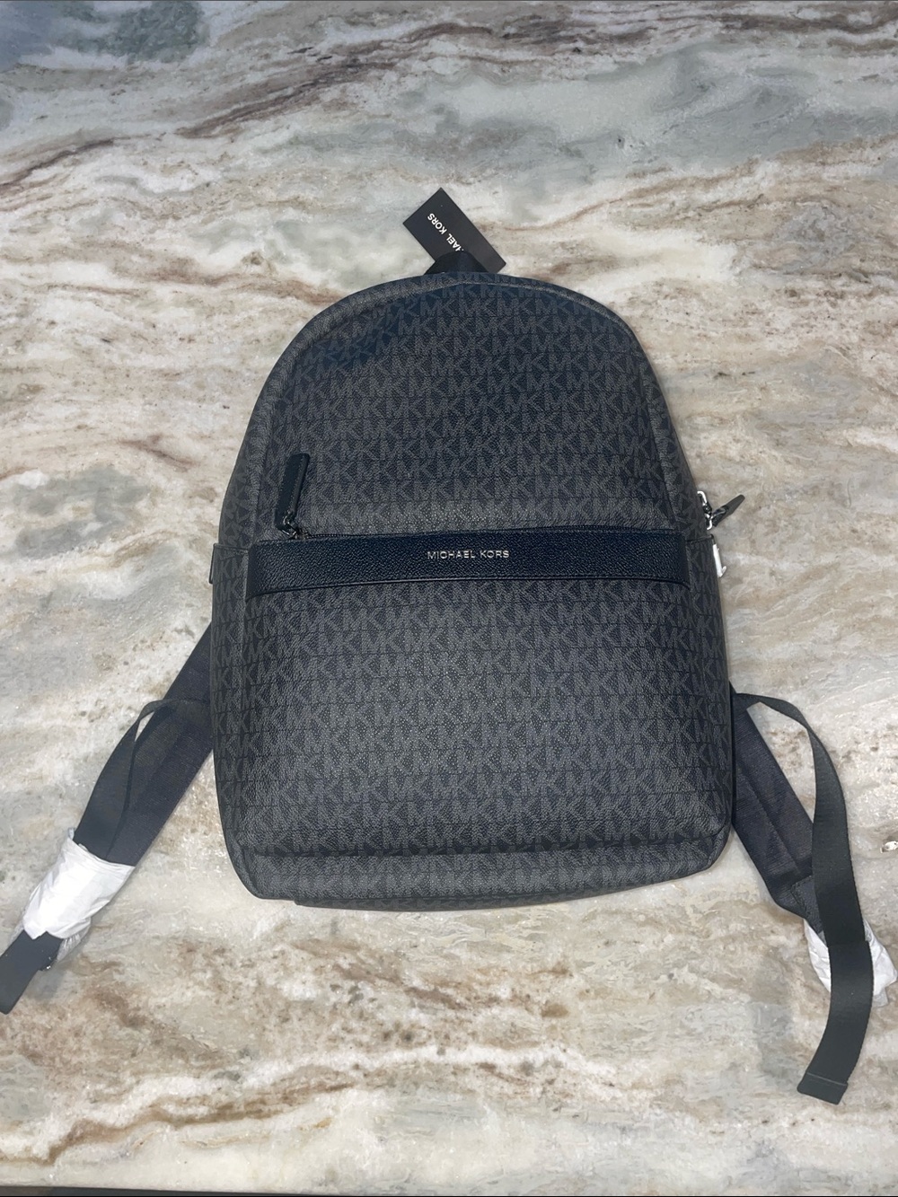 Michael Kors Charcoal/Black MK Monogram Backpack